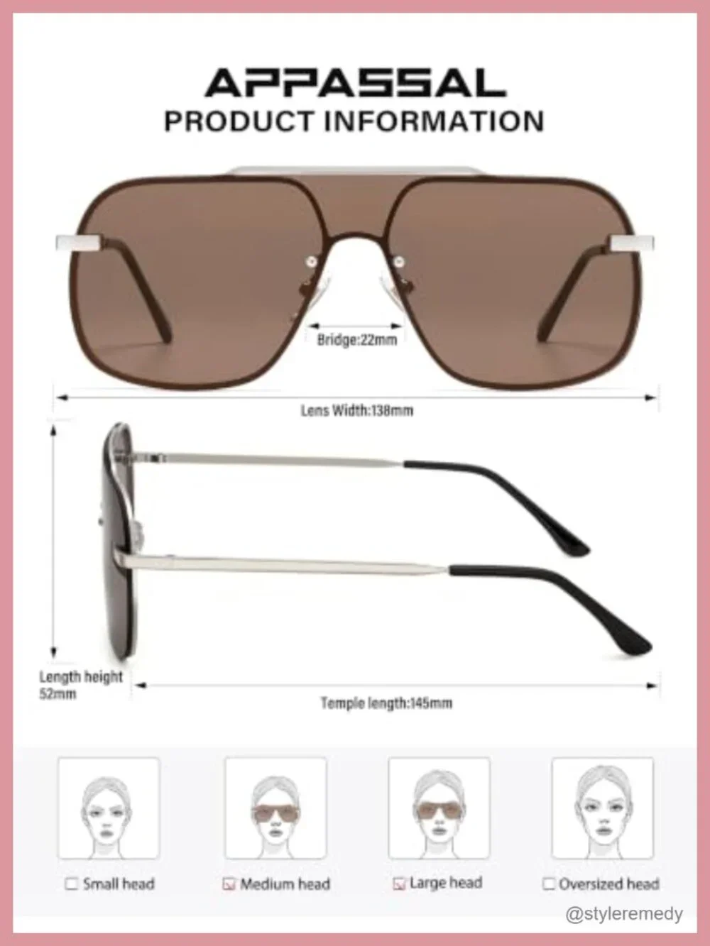 Frameless Shield Sunglasses Women One-Piece Square UV400 Metal Frame
